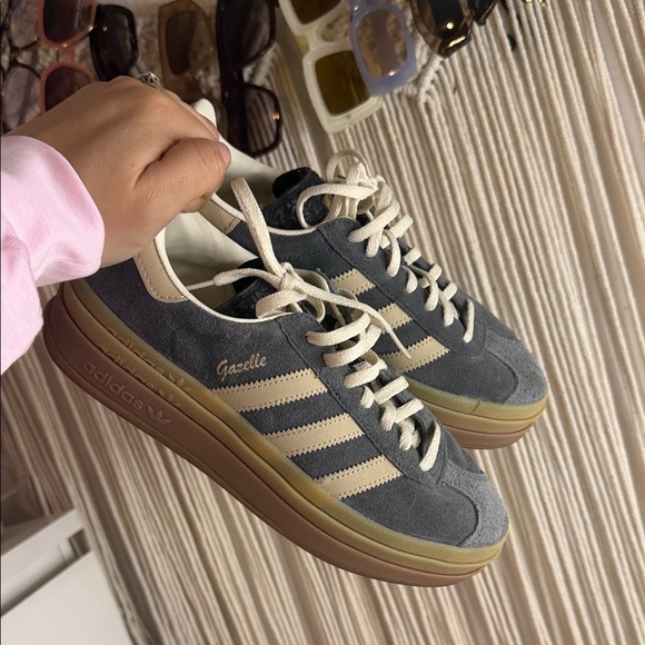 adidas Shoes - Adidas Gazelle Gray and Tan Sneakers